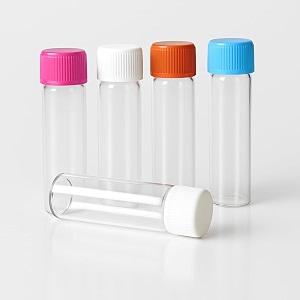5ml clear glass vials with color screw caps pack of 10  small sample bottles for essential oils perfumes serums and laboratory use  airtight reusable mini glass containers