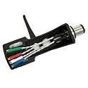 5N Pure Silver Wire Headshell For SME Connector Type 1.2/1.3 Terminals Standard 1/2' For Te-chnics, For Audio-Technica(Black)