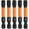 5pc 1/4Hex Bit Set 2 Inch S2 Steel Impact Allen Wrench Screwdriver Bits