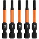 5pc 1/8 Hex Bit Set 2 Inch S2 Steel Impact Allen Wrench Screwdriver Bits