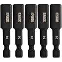 5pc 10mm Hex Bit Set 2 Inch S2 Steel Impact Allen Wrench Screwdriver Bits