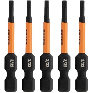 5pc 332 hex bit set 2 inch s2 steel impact allen wrench screwdriver bits