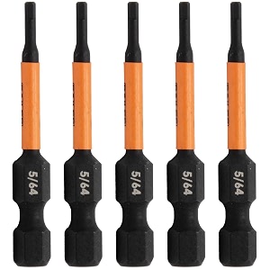5pc 564 hex bit set 2 inch s2 steel impact allen wrench screwdriver bits