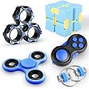 5PC Fidget Toys Adults Set Fidgets for Classroom Must Have Autism Sensory Pack Figette Cube ADHD Special Treasure Prize Tool Stress Relief Desk Cool Gadget for Kid Easter Basket Stuffers for Teen Boys