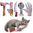 5PC Halloween Catnip Toys, [100% Organic Catnip Filled] Knife-Shaped Crinkly Sound Cat Toys for Indoor Kitten Cat Nip Kitty Chew Toy