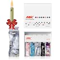 5pc MK Lighter Refillable Butane Lighters – Windproof Torch Flame, Multipurpose Jet Flame Butane with Long Wand for Indoor &amp; Outdoor Use Gift Couples Friends Family (Marble - 5PCS)