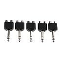 5pcs 1/4" 6.35mm/6.5mm Stereo Male To Dual RCA Female Adapter Male to 2 Female Audio Adapter Splitter for Sound Equipment (Double Channel)