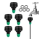 5Pcs 3/4" to 1/4" Drip Irrigation Tubing Connectors for Garden Hose