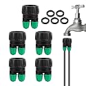 5Pcs 3/4" to 1/4" 2 Way Drip Irrigation Tubing Lock Barbed for Hose