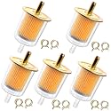 5pcs 5/16” Universal Fuel Filters with 10pcs 8mm Hose Clamps Gas Inline Fuel Filter for Motorcycles, Cars, Trucks