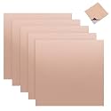 5Pcs 8" x 8" Copper Foil Sheet, 5.91 Mil (0.006" Thick) Copper Foil Tape with Double-Sided Conductive Adhesive for Guitar,DIY Projects,Jewelry,Crafts,Electrical Repairs,Stained Glass