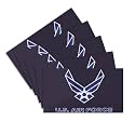CANTENDO 5Pcs Air Force Wing Flag Decal Sticker - Air Force Wing Flag Reflective Vinyl Car Stickers - for Car Window Bumper Waterproof Sticker (2.5 x 4.5 Inch)