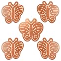 5Pcs Bird Bath Copper Disk 99.99% Pure Copper Purification Disk 0.6mm for Clean Water via Natural Physics Universal Fit for All Season Outdoor Birdbaths,Bowls and Garden Fountains(Butterfly)
