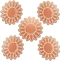 5Pcs Bird Bath Copper Disk 99.99% Pure Copper Purification Disk 0.6mm for Clean Water via Natural Physics Universal Fit for All Season Outdoor Birdbaths,Bowls and Garden Fountains(Sunflower)