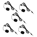 Black Clip-on Microphone 5pcs for Phone and Desktop Recording