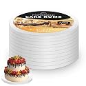 5Pcs Cake Drums 8 Inch,Cake Boards 8 Inch Round, 1/2" Thick Cardboard, Sturdy Circle, Base para Pastel Cardboard Base White Cake Boards for Wedding (8inch/5pcs)