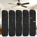 5Pcs Ceiling Fan Filters for Blades, Activated Coconut Shell Carbon Ceiling Fan Filters, Unscented Fan Blade Air Purifier Pads for Common Household Contaminants, Easily Sticks
