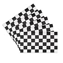 CANTENDO 5Pcs Checkered black and white racing car Flag Decal Sticker -Checkered black and white racing car Flag Reflective Vinyl Car Stickers - for Car Window Bumper Waterproof Sticker (2.5 x 4.5 Inch)