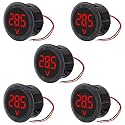 5PCS DC 4-100V LED Digital Display Circular Two-Wire Voltmeter DC Digital Voltmeter Head Display Reverse Connection Protection