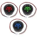 3PCS DC 4-100V LED Digital Display Circular Two-Wire Voltmeter DC Digital Voltmeter Head Display Reverse Connection Protection