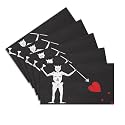 CANTENDO 5Pcs Edward The Pirate Flag Decal Sticker - Edward The Pirate Flag Reflective Vinyl Car Stickers - for Car Window Bumper Waterproof Sticker (2.5 x 4.5 Inch)