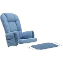 5pcs Glider Rocker Cushions Set, Washable Non Slip with Ottoman Cushion Storage Pocket, Glider Rocking Chair Cushions Set for Nursery Napping