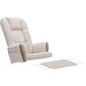 5pcs Glider Rocker Cushions Set, Washable Non Slip with Ottoman Cushion Storage Pocket, Glider Rocking Chair Cushions Set for Nursery Napping