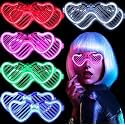 5pcs Light Glasses - LED Sunglasses & Goggles for Men, Women & Kids - Neon Night Party & Event