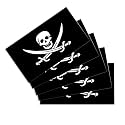 CANTENDO 5Pcs Pirate Jack Rackham Flag Decal - Pirate Jack Rackham Flags Reflective Vinyl Car Stickers - for Car Window Bumper Waterproof Sticker (2.5 x 4.5 Inch)