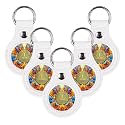 5PCS Premium Leather Coin Holder - Handmade Sobriety AA Coins Chip Keychain