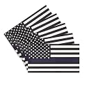CANTENDO 5Pcs Sticker American Police Flag Decal Sticker - U.S Police Flag Reflective Vinyl Car Stickers - for Car Window Bumper Waterproof Sticker (2.5 x 4.5 Inch)