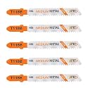 5PCS T Shank Jigsaw Blades Set - BGTEC HSS(M2) Jig Saw Blades for Wood, Plastic and Metal Cutting(T118B)