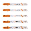 5PCS T Shank Jigsaw Blades Set - BGTEC HSS(M2) Jig Saw Blades for Wood, Plastic and Metal Cutting(T118A)