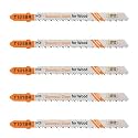 5PCS T Shank Jigsaw Blades Set - BGTEC HCS(SK5) Jig Saw Blades for Wood, Plastic Cutting(T101BR)