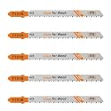 5PCS T Shank Jigsaw Blades Set - BGTEC HCS(SK5) Jig Saw Blades for Wood, Plastic Cutting(T101B)