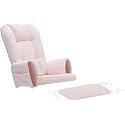 5pcs Velvet Glider Rocker Cushions Set, Glider Rocker Replacement Cushions with Ottoman Cushion Storage Pocket for Indoor Nursery Glider Rocking Chair