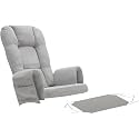 5pcs Velvet Glider Rocker Cushions Set, Glider Rocker Replacement Cushions with Ottoman Cushion Storage Pocket for Indoor Nursery Glider Rocking Chair