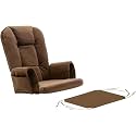 5pcs Velvet Glider Rocker Replacement Cushions, Glider Rocker Cushions Set with Side Storage Pockets, Washable &amp; Non Slip for Indoor Nursery
