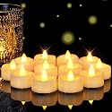 5plots 12/24/50/100/150Pack Tea Lights Candles Battery Operated,Ivory Shell