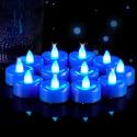 5plots 12/24/50/100/150Pack Tea Lights Candles Battery Operated,Blue Shell