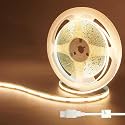 5V USB COB LED Strip Lights,6.56FT/2M,Warm White 3000K,320LEDs/M,8mm Width,Not Waterproof IP20,1M USB Cable,Flexible LED Tape Light for DIY Home Indoor Decoration
