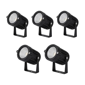 5w cool white led garden spot light with ground spike high brightness ip65 waterproof aluminium body pack of 5