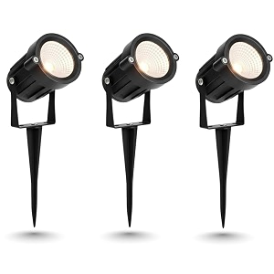 5w rgb led garden spot light with ground spike high brightness ip65 waterproof adjustable angle pack of 3