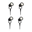5W RGB LED Garden Spot Light with Ground Spike, High Brightness, IP65 Waterproof, Adjustable Angle, Pack of 4
