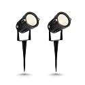 5W Warm White Waterproof LED Garden Spot Light with Ground Spike | IP65 Outdoor Landscape Light | Aluminium Body | Garden, Lawn, Tree, Pathway, Fountain, Wall Spotlight Pack of 2