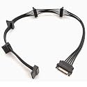 5x SATA Power Splitter Adapter Cable M/F 15-Pin Extension Cable, 19.7In