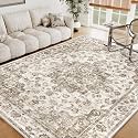 5x7 Brown Neutral Area Rug