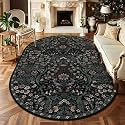 5x7 Oval Area Rug Washable Non-Slip Boho Indoor Living Room Rug