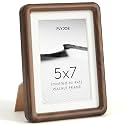 5x7 Picture Frame, Natural Solid Walnut Wood Photo Frame, Rounded Corner