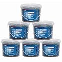 #6 × 1-5/8 inch Drywall to Wood Collated Screws – 6000 Count (6 Pack of 1000-Count Buckets), Black Coarse Thread Sheetrock Screws, Bulk Jobsite Supply